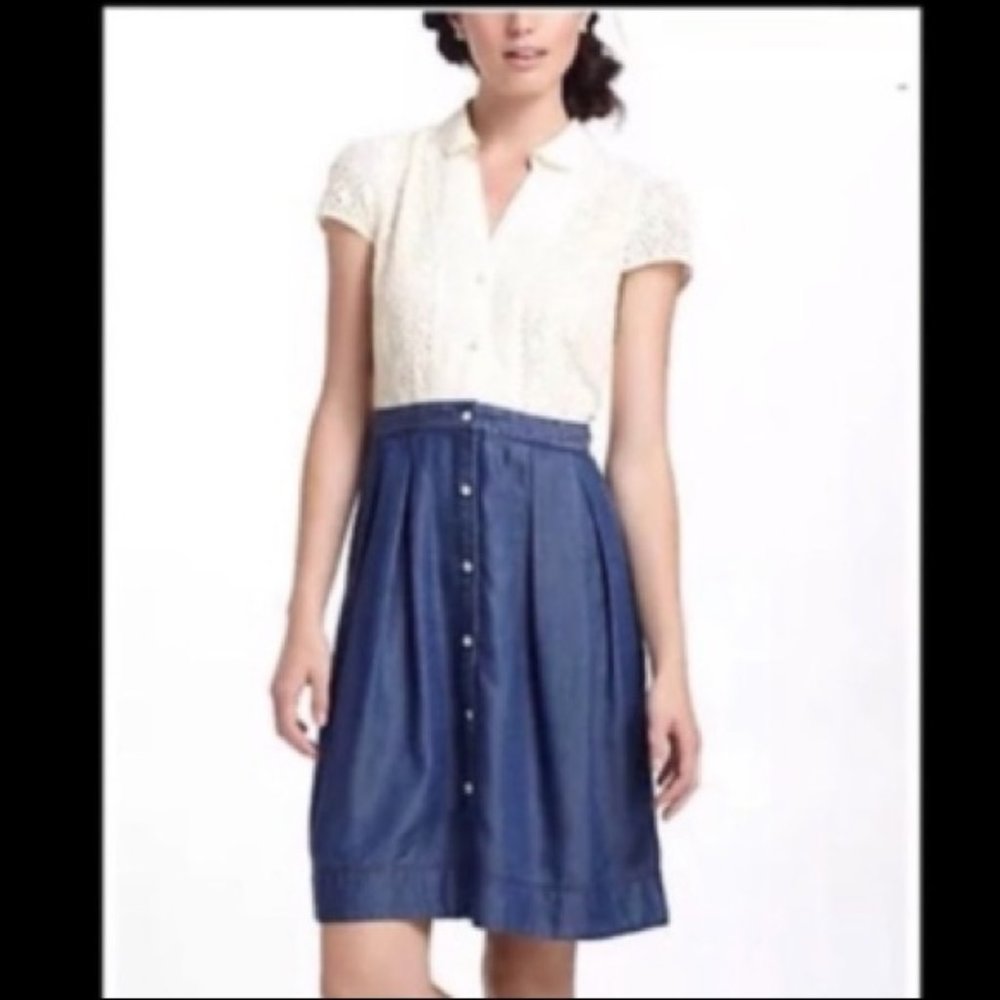 Anthropologie HD in Paris Eyelet Chambray Dress
